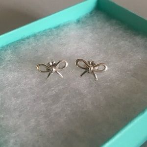 Tiffany and Co Sterling Silver Bow Earrings